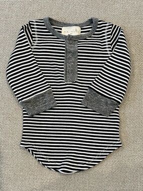 Miki Miette Baby Henley Top Cotton Blend Gender Neutral Unisex Size 0-3 months